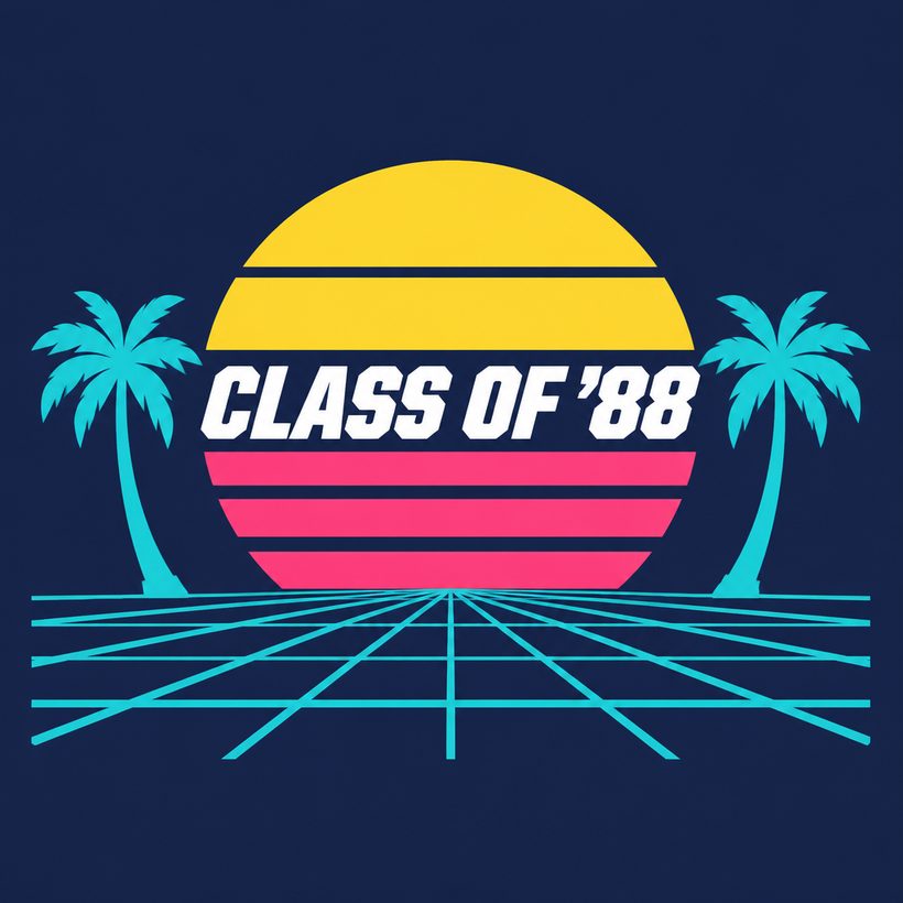 Synthwave sunset 88, front