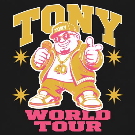 Turned 40 on stage, a 90s bootleg design