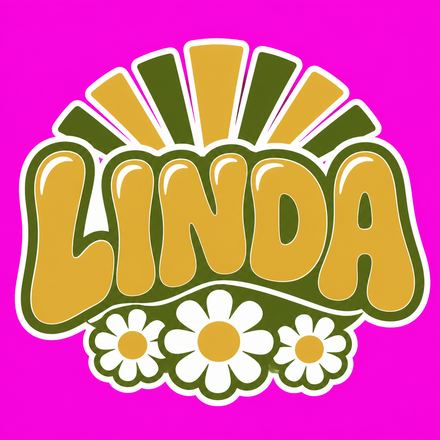 Linda in lights, a groovy 70s design