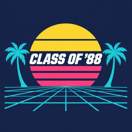 Synthwave sunset 88, a Retro 80s design