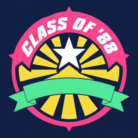 Northview alumni seal, a Retro 80s design