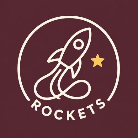 Liftoff rockets, a Sporty / varsity design