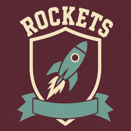 Rockets legacy crest, a Sporty / varsity design